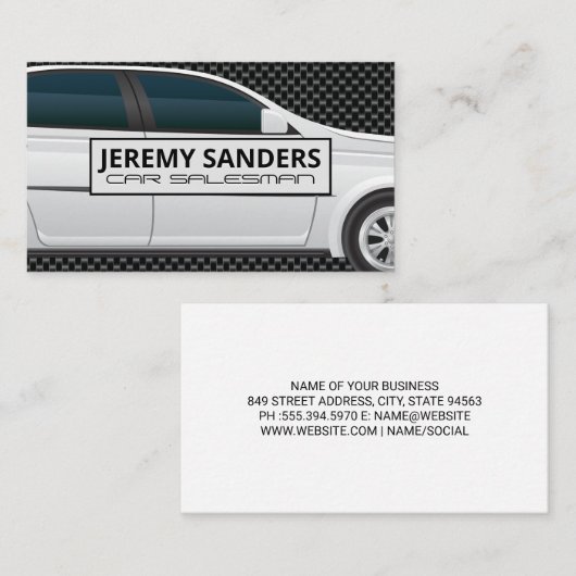 ホワイトカー |炭素繊維 名刺 (正面/裏面)