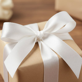 ホワイトカ無地のラーシンプルミニマル サテンリボン