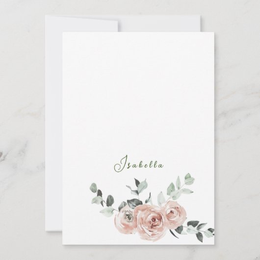 ホワイトガウンエレガントとソンブレロキンセアニラ 招待状 (裏面)