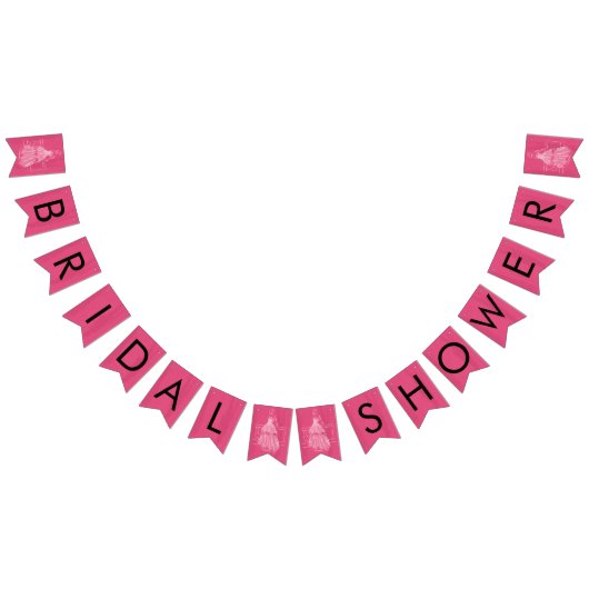 ホワイトガウンエレガントブライダルシャワーバナー バンティングフラッグ (全)