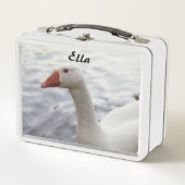 ホワイトガチョウとウッドアヒル メタルランチボックス (正面)