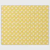 ホワイトガチョウとデイジーサンキューイエロー ラッピングペーパー (フラット)