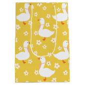 ホワイトガチョウとデイジー ミディアムペーパーバッグ (裏面)