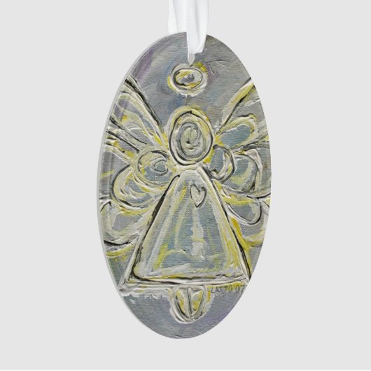 ホワイトガーディアンエンジェルギフトホリデイオーナメント オーナメント (正面)