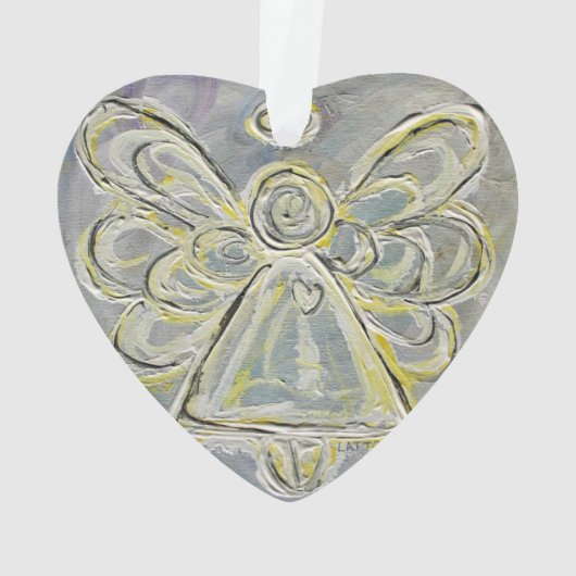 ホワイトガーディアンエンジェルギフトホリデイオーナメント オーナメント (裏面)