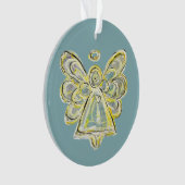 ホワイトガーディアンエンジェルクリスマスペンダントオーナメント オーナメント (正面)