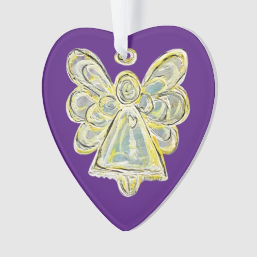 ホワイトガーディアンエンジェルクリスマスペンダントオーナメント オーナメント (正面)