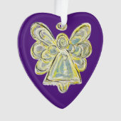 ホワイトガーディアンエンジェルクリスマスペンダントオーナメント オーナメント (正面)