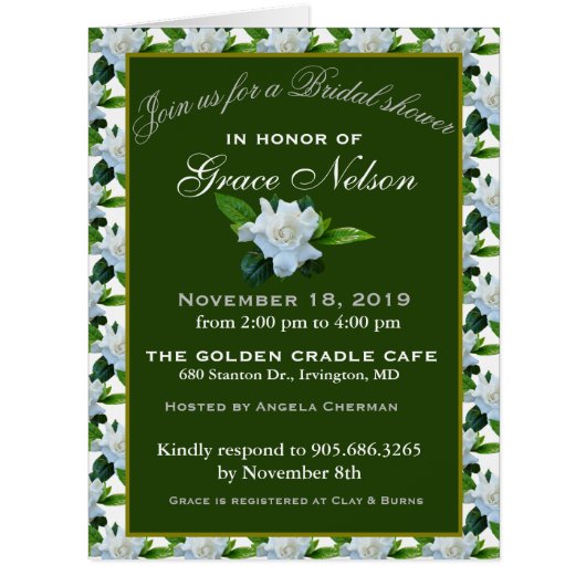 ホワイトガーデニアグリーンリーフブライダルシャワー (正面)