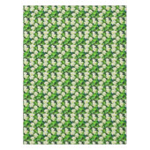 ホワイトガーデニアスとジェイドグリーン葉ズ テーブルクロス (正面)