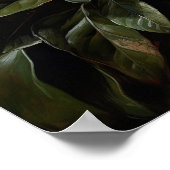 ホワイトガーデニアフラワーズアートプリントポスター ポスター (角)