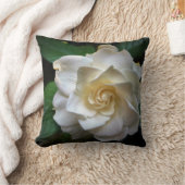 ホワイトガーデニアフラワーピロー クッション (ブランケット)