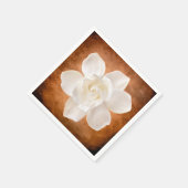 ホワイトガーデニアフラワーブロッサムフローラ スタンダードカクテルナプキン (角)