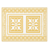 ホワイトガーデントレリスのパターン テーブルクロス (正面(横))