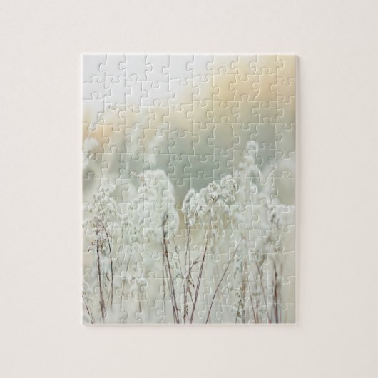 ホワイトガーデンフラワーズ自然植物 ジグソーパズル (縦)
