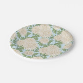 ホワイトガーデンムーム花柄 ペーパープレート (アングル)