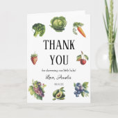 ホワイトガーデン魅力的ベビーシャワー サンキューカード (正面)