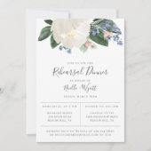 ホワイトガーデン フローラル ライトブルー リハーサルディナー 案内状 (正面)