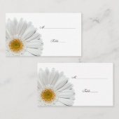 ホワイトガーベラデイジー特別な機会座席表 プレイスカード (正面/裏面)