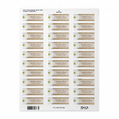 ホワイトガーベラデイジー素朴バーラップアドレス ラベル (フルシート)