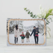 ホワイトガーランドエレガントフォトホリデーカード シーズンカード (スタンド正面)