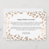 ホワイトガーランドエレガントフォトホリデーカード シーズンカード (裏面)