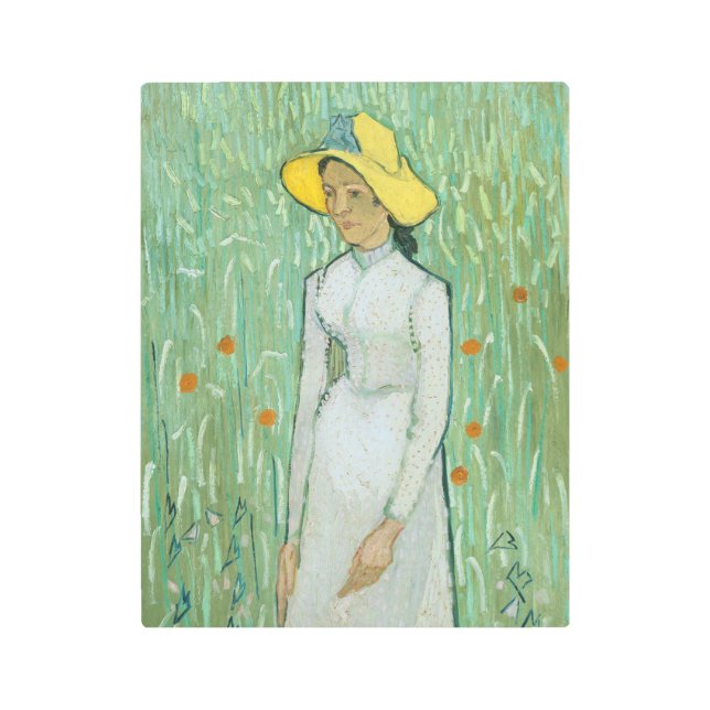 ホワイトガールインヴィンセント・ヴァン・ゴッホ メタルプリント (正面)