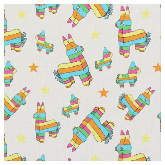 ホワイトキッズのかわいいピナタロバ ファブリック (クローズアップ)