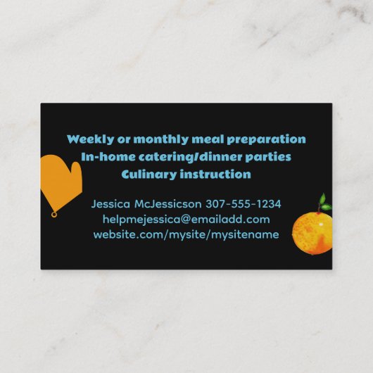 ホワイトキッチン家電の野菜ハーブ料理… 名刺 (裏面)