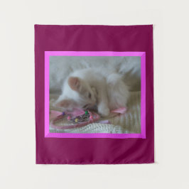 ホワイトキッテンタペストリー タペストリー