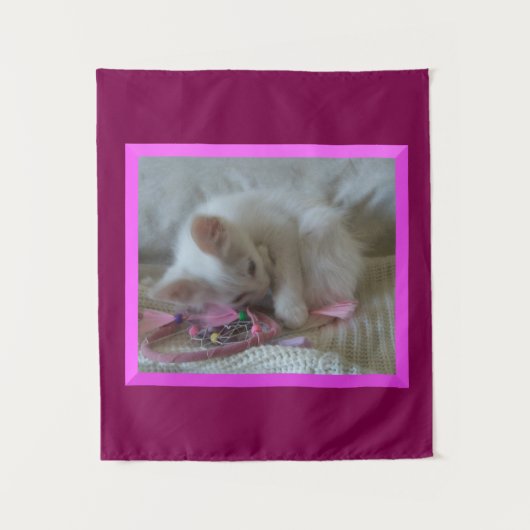 ホワイトキッテンタペストリー タペストリー (正面)