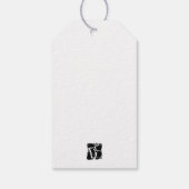 ホワイトキットンシルエット – かわいい猫デザイン ギフトタグ (裏面)