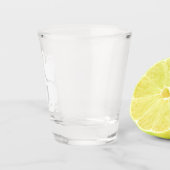 ホワイトキットンシルエット – かわいい猫デザイン ショットグラス (右)