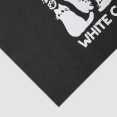 ホワイトキットンシルエット – かわいい猫デザイン 薄葉紙 (詳細)