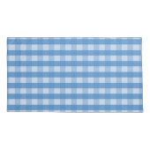 ホワイトキットンポケットブルーおもしろいチェック錯覚3D 枕カバー (裏面-左)