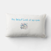 ホワイトキットン装飾用クッションと幾何学模様 ランバークッション (裏面)