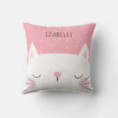 ホワイトキットン – 子供部屋デコール – 名前 クッション (裏面)