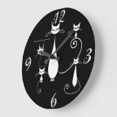 ホワイトキャッツどこでも壁時計 ラージ壁時計 (傾斜)