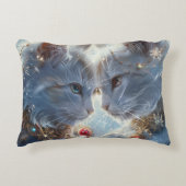 ホワイトキャッツデジタルアート アクセントクッション (正面)