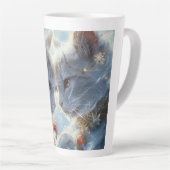 ホワイトキャッツデジタルアート カフェラテマグ (右アングル)