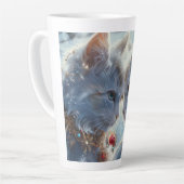 ホワイトキャッツデジタルアート カフェラテマグ (左アングル)