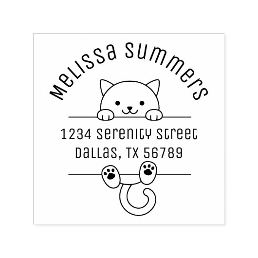 ホワイトキャットアーチアドレス2 セルフインキングスタンプ (デザイン)