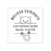 ホワイトキャットアーチアドレス ラバースタンプ (インプリント)