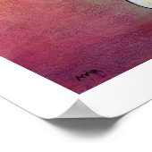 ホワイトキャットアート絵画おもしろいのホワイティかわいらしス座 ポスター (角)