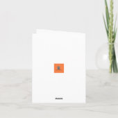 ホワイトキャットインサイドクリスマスウィンドウホリデーカード シーズンカード (裏面)