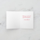 ホワイトキャットインサイドクリスマスウィンドウホリデーカード シーズンカード (内部)