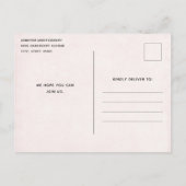 ホワイトキャットイン金ゴールドとダイヤモンド誕生日招待状 インビテーションポストカード (裏面)