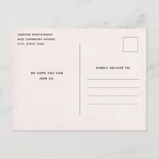 ホワイトキャットイン金ゴールドとダイヤモンド誕生日招待状 インビテーションポストカード (裏面)