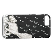 ホワイトキャットオンピアノ鍵楽譜 Case-Mate iPhoneケース (裏面(横))