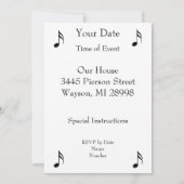 ホワイトキャットオンピアノ鍵 招待状 (裏面)